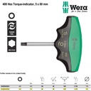 Kunci T Hex Torque-Indicator 5x60mm Wera 05005081001 Tip 5.0 Nm - 18Nm