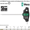 Kunci T Bintang TX 6 x 100 mm Wera 05023367001 HF TORX Screwdriver