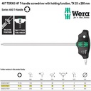 Kunci T Bintang TX 25 x 200 mm Wera 05023376001 HF TORX Screwdriver