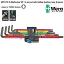 Kunci L Bintang Panjang Metric Set Wera 05024470001 Torx L-Key, 9 Pc