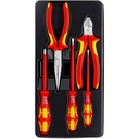 Tang & Obeng Listrik 00 20 13 KNIPEX Tool Set VDE (5 Piece)