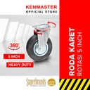 NOTRA Roda Karet Hitam 5 IN Hidup - RODA496