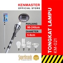 Paket Lampu 7Watt + Tongkat Lampu KM-021-8 Jari / 2.4 Meter Kenmaster - BUND-0228