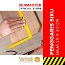 Kenmaster Penggaris Siku Baja 20 x 30 Cm - Penggaris Siku Tukang - PENG010