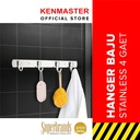 Kenmaster Hanger Plat 4 Gaet JY201 - Hooks Besi Gantungan Multifungsi