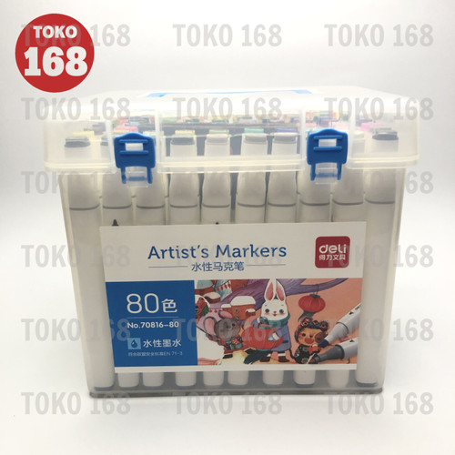 Deli Sketch/Water-based Marker/Spidol Sketsa 70816 80 Warna (SET)