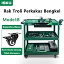 ISKU troli bengkel rak 3susun besi trolly trolley rak kerja perkakas B