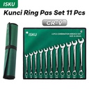 Isku kunci ring pas set 11pcs 8 10 12 14 mm bahan crv kombinasi wrench