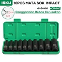 ISKU mata shock impact 10pcs bahan cr-mo panjang mata sock socket