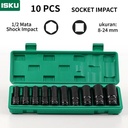 ISKU mata shock impact 10pcs bahan crv panjang mata sock Socket