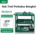 ISKU troli bengkel rak 3 susun besi trolly trolley rak kerja perkakas