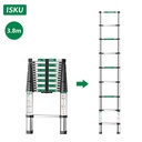 ISKU tangga lipat aluminium teleskopik/single telescopic ladder