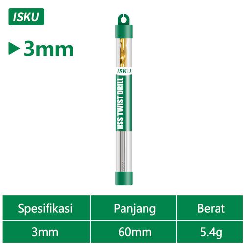 ISKU mata bor besi HSS drill bits set baja kecepatan tinggikompatibel
