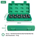ISKU Mata Socket Impact Bits Set 10pcs Bahan Cr-Mo 1/2 Inch Driver - T
