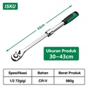 ISKU Kunci Shock pas rachet 1/2 inch 72gigi Wrench ukuran 30-43cm