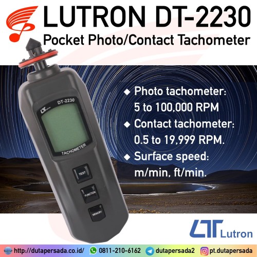 Lutron DT-2230 Photo / Laser / Contact Tachometer mirip DT-1236L - NON GARANSI