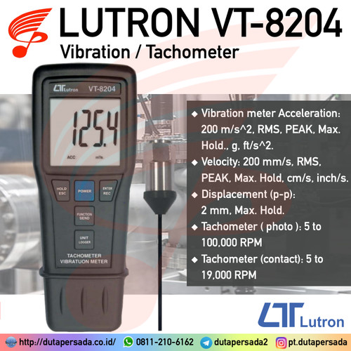 Lutron VT-8204 Vibration / Tachometer - NON GARANSI