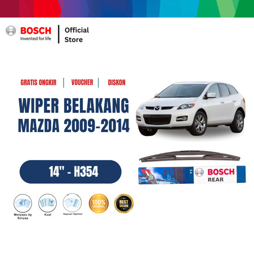 Bosch Rear Wiper Belakang Mobil Honda Mazda 2009-2014 Lock 3 14" H354