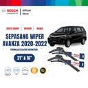 Bosch Sepasang Wiper Frameless New Clear Avanza 2020-2022 Size 21 dan 16 Inci