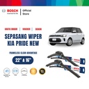 Bosch Sepasang Wiper Mobil KIA Pride New Frameless New Clear Size 22 dan 16 Inci