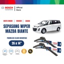 Bosch Sepasang Wiper Mobil Mazda Biante Frameless New Clear 26 & 14 Blade - Warna