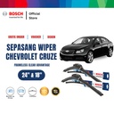 Bosch Sepasang Wiper Chevrolet Cruze Frameless Clear Advantage 24 & 18