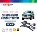 Bosch Sepasang Wiper Mobil Chevrolet Tavera Frameless Clear 22 & 16