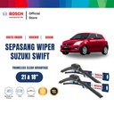 Bosch Sepasang Wiper Mobil Suzuki Swift Frameless New Clear 21 dan 18 Inci