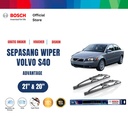 Bosch Sepasang Wiper Kaca Mobil Volvo S40 2000-2003 Advantage 21 dan 20 Inci