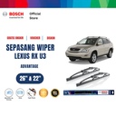 Bosch Sepasang Wiper Kaca Mobil Lexus RX U3 2006-2008 Advantage 26 dan 22 Inci