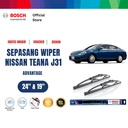 Bosch Sepasang Wiper Mobil Nissan Teana J31 2008 Advantage 24 dan 19 Inci