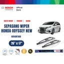 Bosch Sepasang Wiper Mobil Honda Odyssey New 2009 Advantage 26 dan 17 Inci