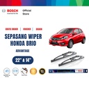 Bosch Sepasang Wiper Kaca Mobil Honda Brio Advantage 22 dan 14 Inci -2 Buah