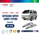 Bosch Sepasang Wiper Advantage Suzuki Carry Futura 1991-on 16 dan 16 Inci