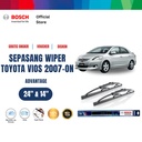 Bosch Sepasang Wiper Advantage Mobil Toyota Vios (2007-on) 24 dan 14 Inci