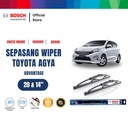 Bosch Sepasang Wiper Kaca Mobil Toyota Agya Advantage 20" & 14"