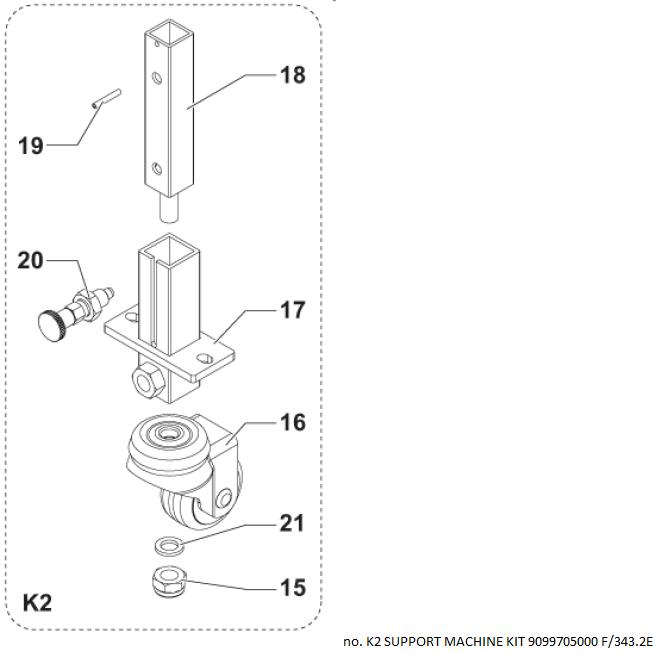 SUPPORT MACHINE KIT 9099705000 F/343.2E