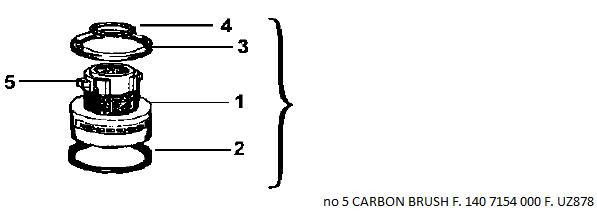 CARBON BRUSH 140 7169 000 F/UZ878