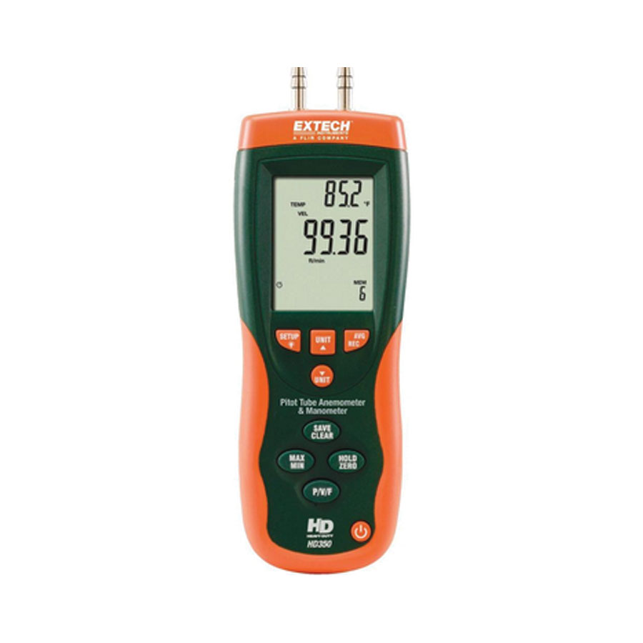 EXTECH ANEMOMETER PITOT TUBE & MANOMETER HD350