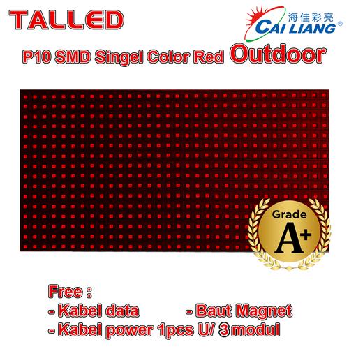 PANEL MODULE MODUL LED P10 RUNNING TEXT SMD MERAH RED OUTDOOR TALLED