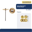 PROXXON 28962 KEPALA SIKAT KAWAT MINI BRAS WIRE BRUSH,O 22 MM, 5 PCS