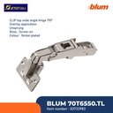 BLUM ENGSEL SENDOK 70T6550 CLIP TOP WIDE ANGLE 170 OVERLAY & UNSPRUNG