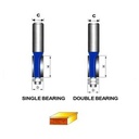 G-TECH MATA ROUTER TUNGSTEN STRAIGHT DOUBLE BEARING SHANK1/4" TIP1/2"C