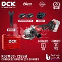 DCK Cordless Brushless Grinder KDSM03-125EM 5 Inch 20V Gerinda Baterai