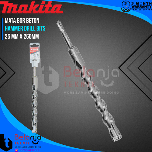 Makita Mata Bor Beton 25 MM X 260MM SDS Plus Mata Hammer Drill Bits