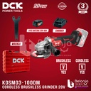 DCK Cordless Brushless Grinder KDSM03-100DM 4 Inch 20V Gerinda Baterai