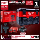 Milwaukee Wet & Dry Vacuum Cordless M18 VC-2-0 Penghisap Debu SET 18V
