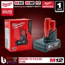 Milwaukee Battery M12 B6 Baterai 12V 6 AH 12 Volt M12B6 REDLithium Ion