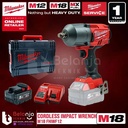 Milwaukee Impact Wrench Baterai M18 FHIWF12 1/2 Inch Set 18V 1/2" 5 AH