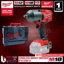 Milwaukee Impact Wrench Baterai M18 FHIWF12 1/2 Inch 18 Volt Unit Only